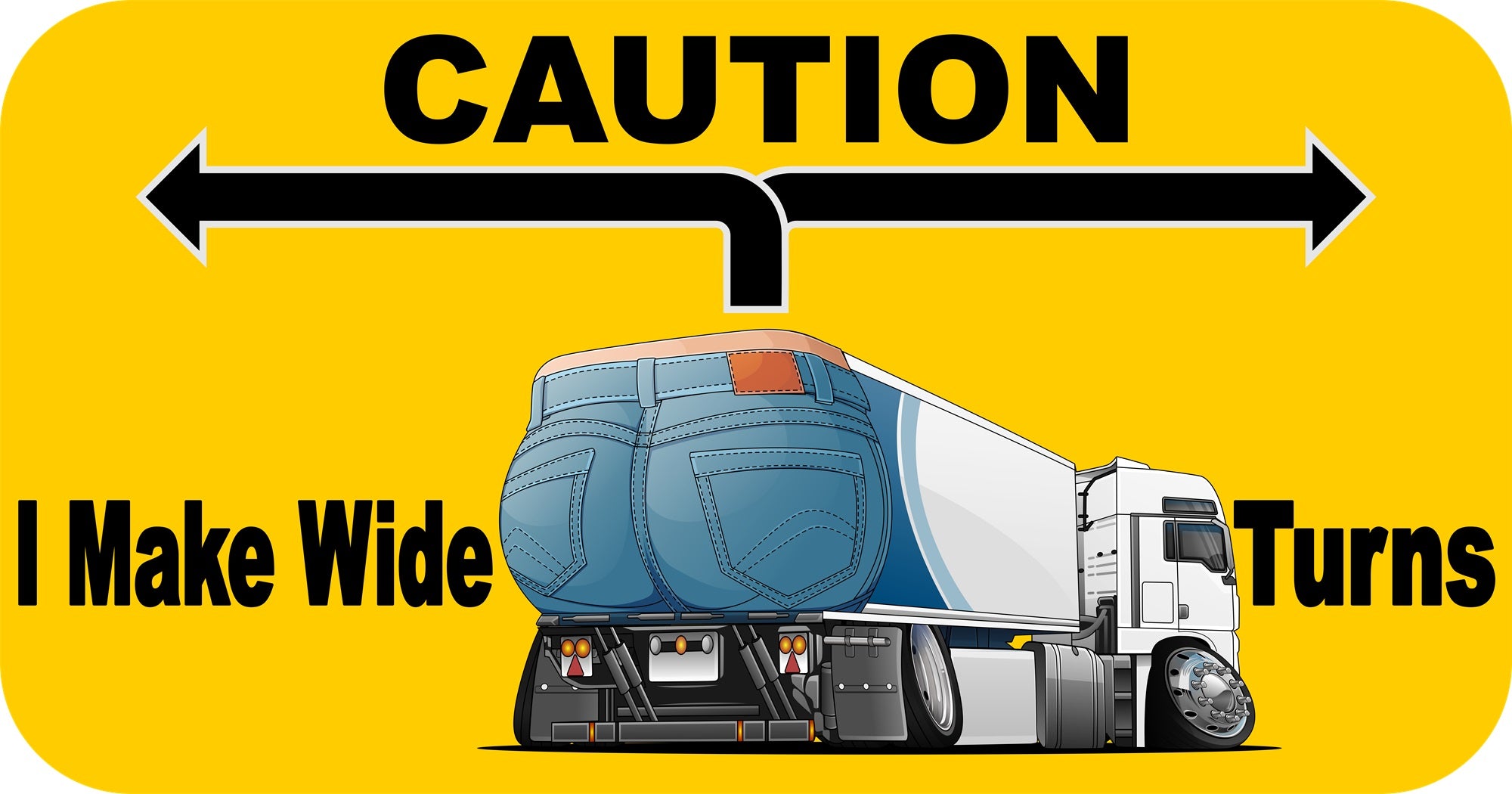 Safety Stickers - Wide Turns